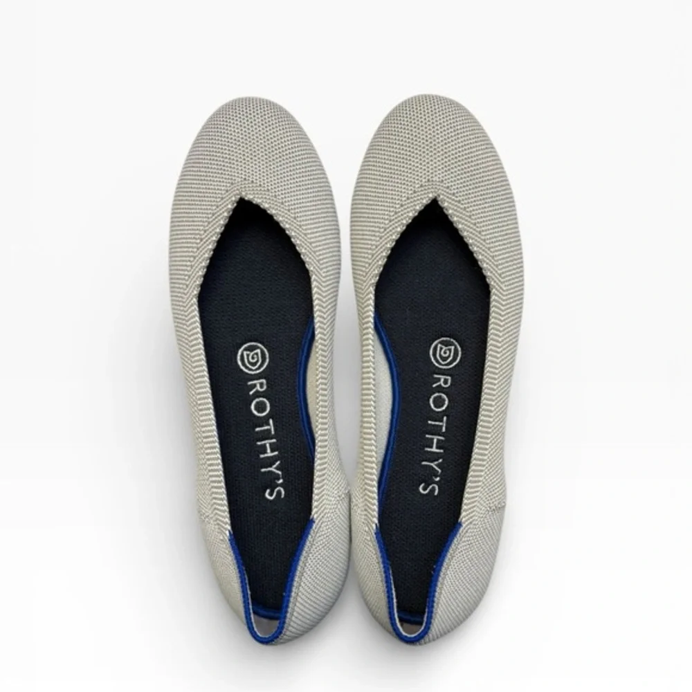 Rothy's Women's the square Gray Flat ballet shoes 8